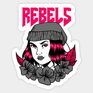 Girl Power Rose! Rebels Sticker